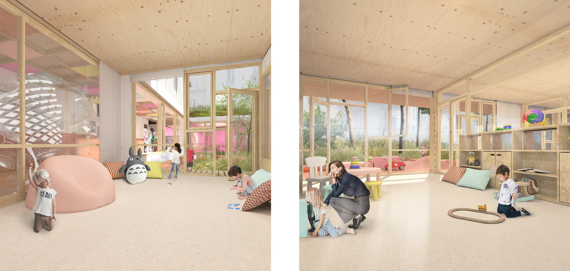 Creche paris structure bois 3